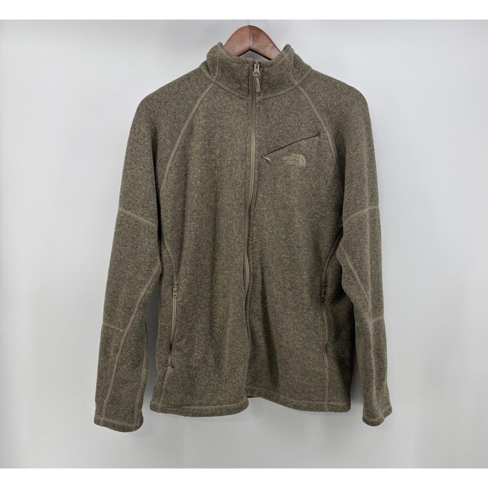 The North Face Fleece Jacket Men's Medium Brownish Green Full Zip Gordon Lyons